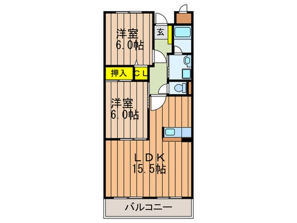 ロジュマン弘福の物件間取画像